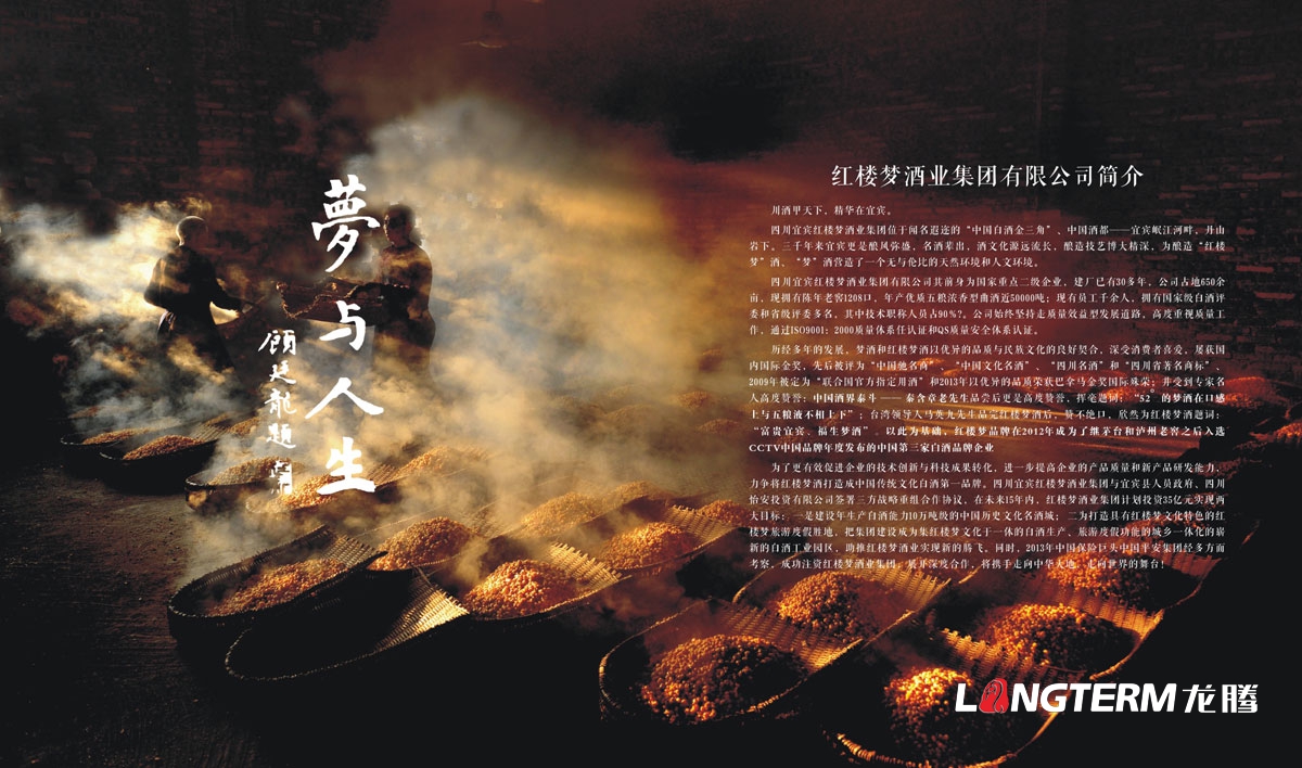 四川宜宾红楼梦酒业集团公司品牌形象画册设计|成都白酒企业宣传册设计公司