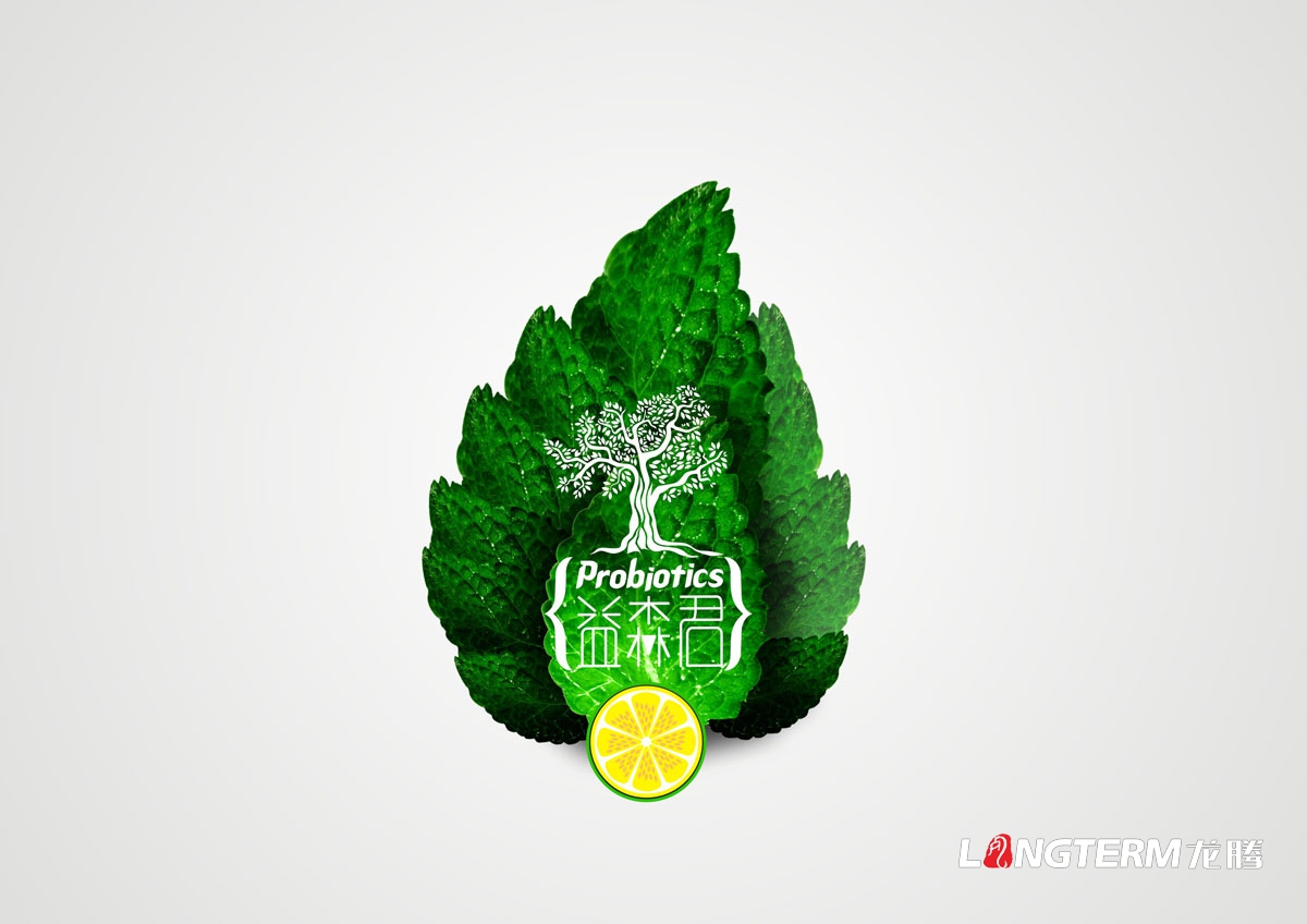 益森君薄荷糖LOGO标志设计|成都口香糖乳酸菌产品商标品牌VI形象设计公司